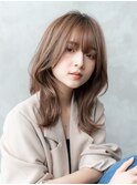 ブラウンベージュ/韓国巻き/大人可愛い