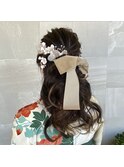 卒業式 ハーフアップ