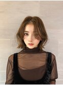 韓国風ボブ/髪質改善/小顔/艶ベージュ/30代/40代/武蔵小杉/ボブ