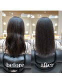 クセ髪ヘアエステ　ミディアム　白髪染め　30代 、40代、20代