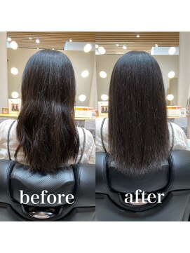 ツヤと髪 クリム(crim) クセ髪ヘアエステ　ミディアム　白髪染め　30代 、40代、20代