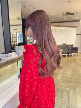 コワファースト 大分(COIFF1RST) パープルベージュカラーのハイトーン