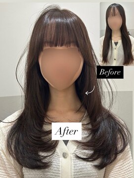 プランツヘアー 高宮店(Plants hair) 前髪で印象チェンジ♪秋冬ナチュラルカラー