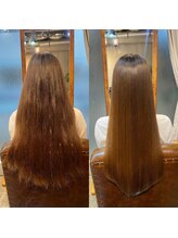 手触りの悪さ・ごわつきでお悩みの方への髪質改善Before After*思わず触りたくなるサラツヤ髪に[銀座]