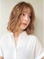 カバーヘアアンドスパ ブリス 浦和(COVER HAIR&SPA bliss) ニュアンスパーマ/オレンジベージュ/ミディアムパーマ/小顔p浦和