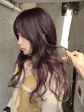 パークレーン アイス イヴェン(park lane ICI yeven) ブリーチなし秋カラー顔まわりレイヤーラベンダーピンクパープル