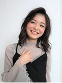 和泉美佳　黒髪ミディアム エアウェーブ
