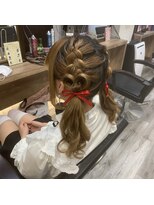 ヘアセット アリエス 新宿駅前店(aries)&nbsp;ハートツインテール