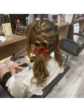 ヘアセット アリエス 新宿駅前店(aries) ハートツインテール