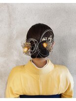 ムードコア(mu;d-Coa) 【寺澤千春】 成人式・卒業式・和装 水引アレンジ シニヨン