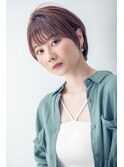  前髪/マチルダボブ/ピンクベージュ/インナーグレージュ/吉祥寺