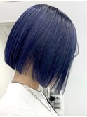 コバルトブルーボブ[新宿駅/チョコレート/ダブルカラー]