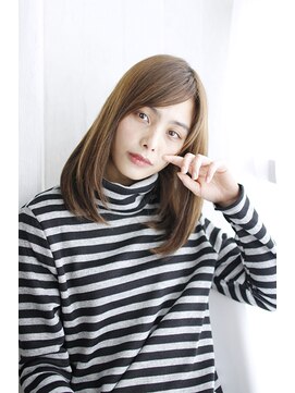 シュシュット(chouchoute) 斜めバングデザインカラーシルキーベージュグレージュカラー/109