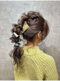 ヘアセット/ヘアアレンジ/ヘアメイク/ハーフアップ/前髪カット