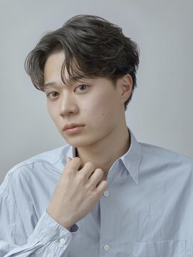 ローム 北花田店(Rome) センターパート/大人フェザーショート#メンズカット#パーマ#眉毛