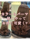 浅子小百合/弾力コテ巻き風パーマ
