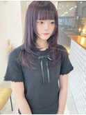 レイヤー顔まわりレイヤーくびれミディアムレイヤー20代30代