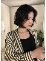 トリッカ 銀座(tricca)&nbsp;ニュアンスパーマ/ボブ/くせ毛風パーマ/顔周りレイヤー