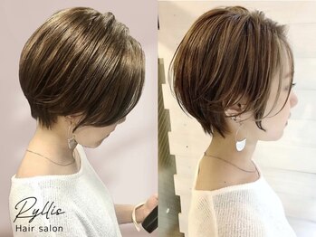 リリス(Ryllis)の写真/【似合わせカット+うる艶4stepトリートメント￥6000】小顔見せ抜群の大人かわいいショートやボブが人気♪