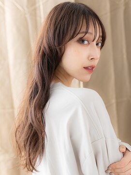 モッズヘア 越谷(mod's hair) ココアブラウン大人巻きウェーブパーマ美髪ロングY越谷20代30代
