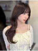 〇顔まわりカット レイヤーカット 韓国ヘア くびれヘア