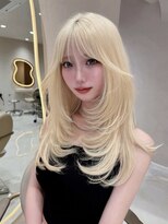 サイン 表参道(SIGN) 韓国ワンホンザクザクヘアレイヤーカットxハイトーン