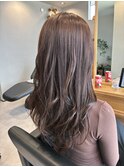 透け感アッシュブラウン×ゆるレイヤーロング