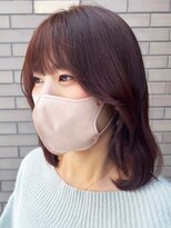 ファム 札幌大通(fam)&nbsp;ブリーチなしカラー｜夏ミディアムレイヤー×白髪ぼかし