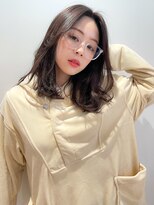 【田村】大人可愛い小顔モテ髪黒髮エアリーミディ20代30代40代