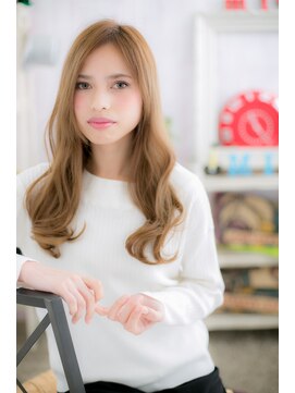 ミック 日暮里店(miq) 海外セレブオーラ…ハイトーンカラー外国人風ウェーブc1