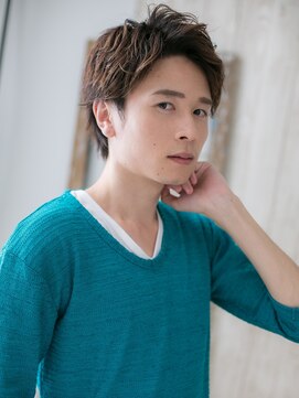 グルーミングサロン バーバー キャッスル 北浦和西口(Grooming salon Barber Castle) ワイルドアップバングのニュアンスカラーショートL