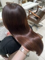 フォルテ 横浜店(FORTE)&nbsp;ミディアムヘア、ショコラベージュ、ボブルフ、ベビーバング