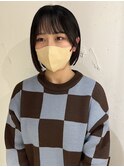 "久保田"まとまるボブ結べるボブぱつっと前髪暗髪ボブ