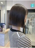 切りっぱなし ミニボブ+インナーベージュ