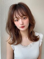 ラルユー 金山(LallYou)&nbsp;黒髪/グレーベージュ/レイヤーロング/前髪パーマ