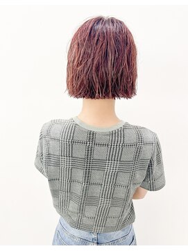 ユートゥイーズ つくば(U too e's) ミニボブパーマ× Wine Red 寺沢　颯