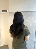 #名古屋#栄#プルエクステ#ロング#黒髪#韓国風#サラツヤロング