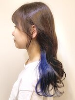 リリー シブヤ(Lilly shibuya)&nbsp;【Lilly渋谷】#インナーカラー#イヤリングカラー#ネイビーブルー