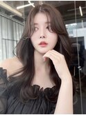 憧れ韓国くびれヘア/顔まわりカットレイヤーカット艶髪黒髪