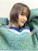 黒髪/ボブウルフ/ネビージュ/小顔/ワンレン/髪質改善/前髪