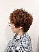 マッシュ風ショートの無造作パーマ