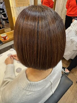 似合わせカットショートボブ/ダークアッシュ/大人女性/東白楽駅