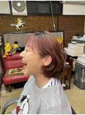 チェリーレッドカラー　バックアイロンスタイル