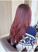 レイヤーカット＋ラベンダーピンク