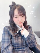 インク サカエ(inq sakae) 透明感グレージュ/リボンヘア/アレンジ