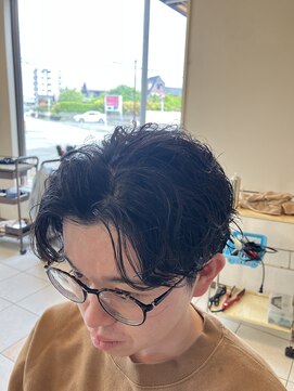 美容室べっぴん屋 ピュアクラブ 横手店(Pure club) センターパートスパイラルパーマ
