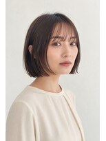 ベルス(bellus)&nbsp;シースルーバング×チョコレートグレージュ　20代　30代