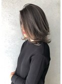 レイヤーボブハイライトバレイヤージュグレージュ