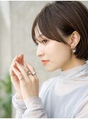 前髪あり小顔ショートボブ20代30代40代【AIN.表参道】川原大地
