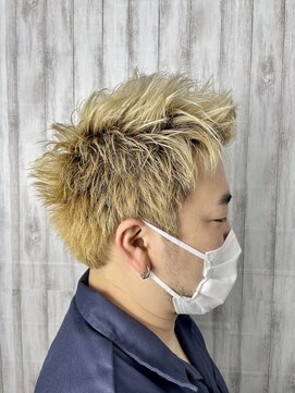 ビューティドレッセヤマノ 池袋パルコ(Beauty Dresse YAMANO) 【メンズショート】【ダブルカラー】ブロンドショート